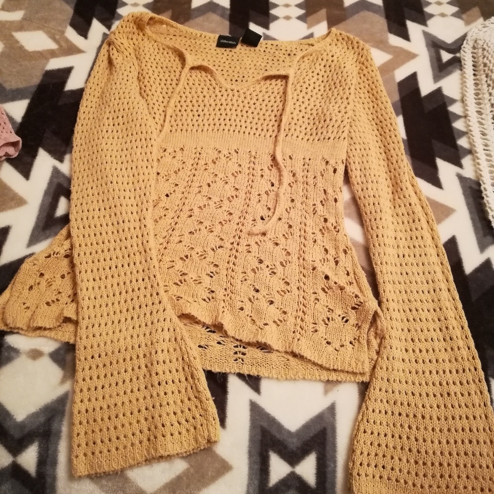 Tan shirt